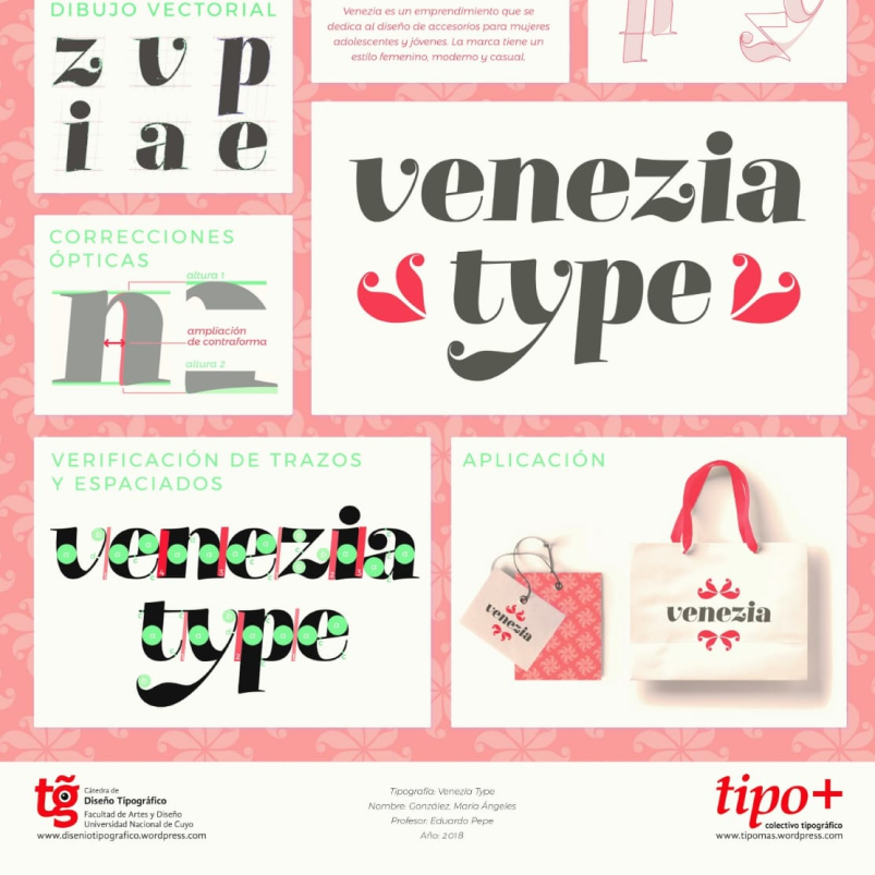 Muestra diseño tipográfico