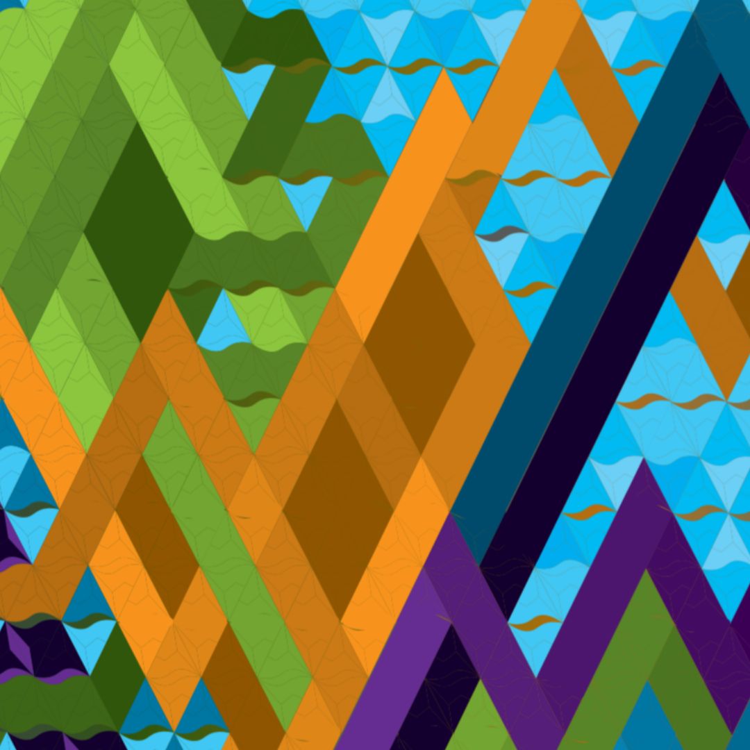 Muestra introducción al diseño gráfico. tramas geométricas